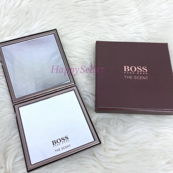 Hugo Boss Mirror Metal Compact Gift Set Bronze Authentic Designer NEW